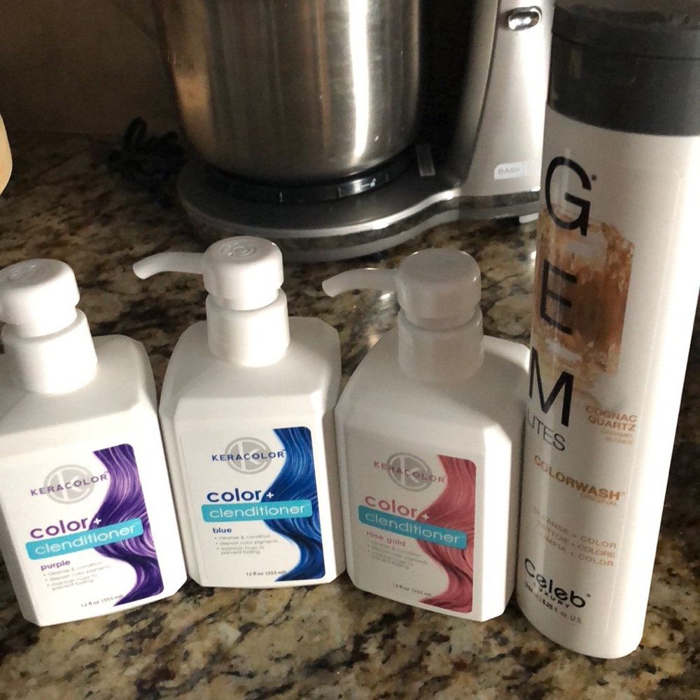 Keracolor clenditioner and Gem lites colorwash